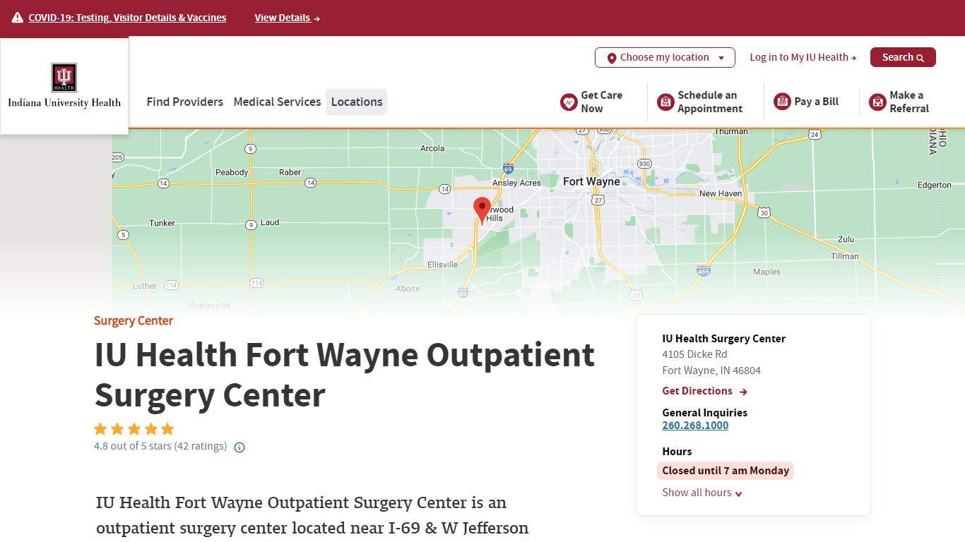 IU Health Fort Wayne Outpatient Surgery Center